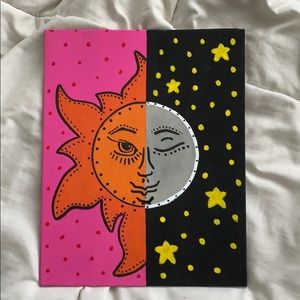 sun and moon painting